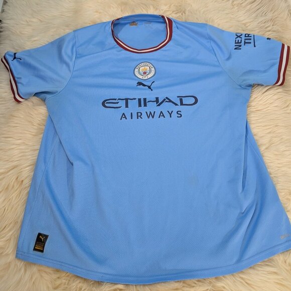 PUMA Manchester City F.C. Men's Home Seasons 22/23 Authentic Jersey Size XXL - Picture 4 of 9